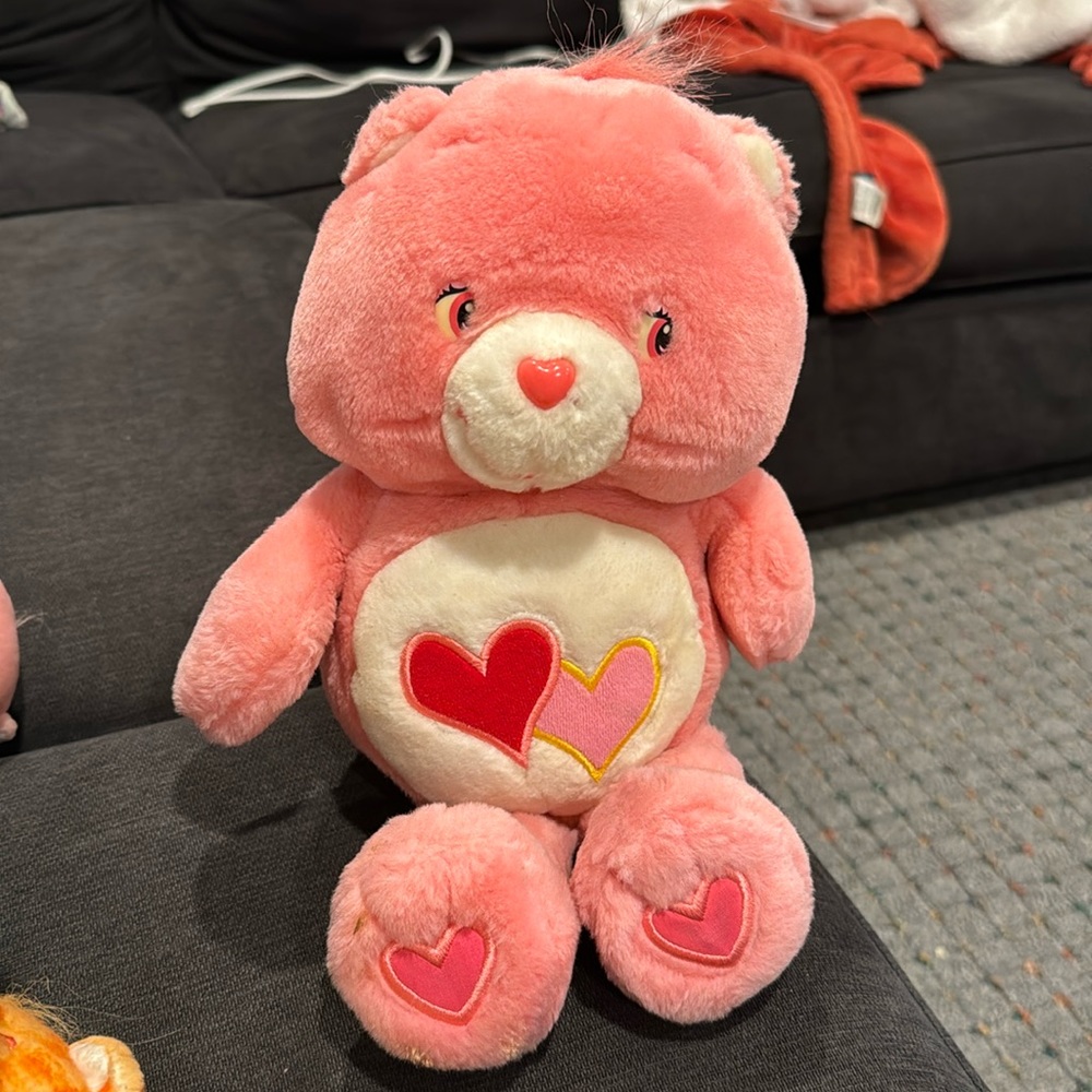 Used heart pink carebear